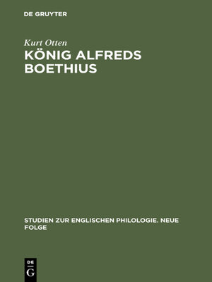 cover image of König Alfreds Boethius